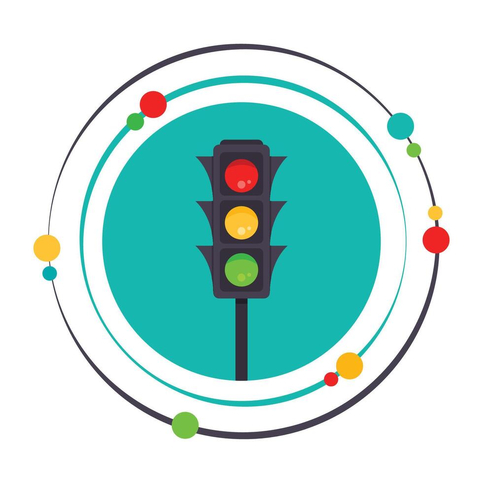 Traffic stop light vector illustration graphic icon symbol