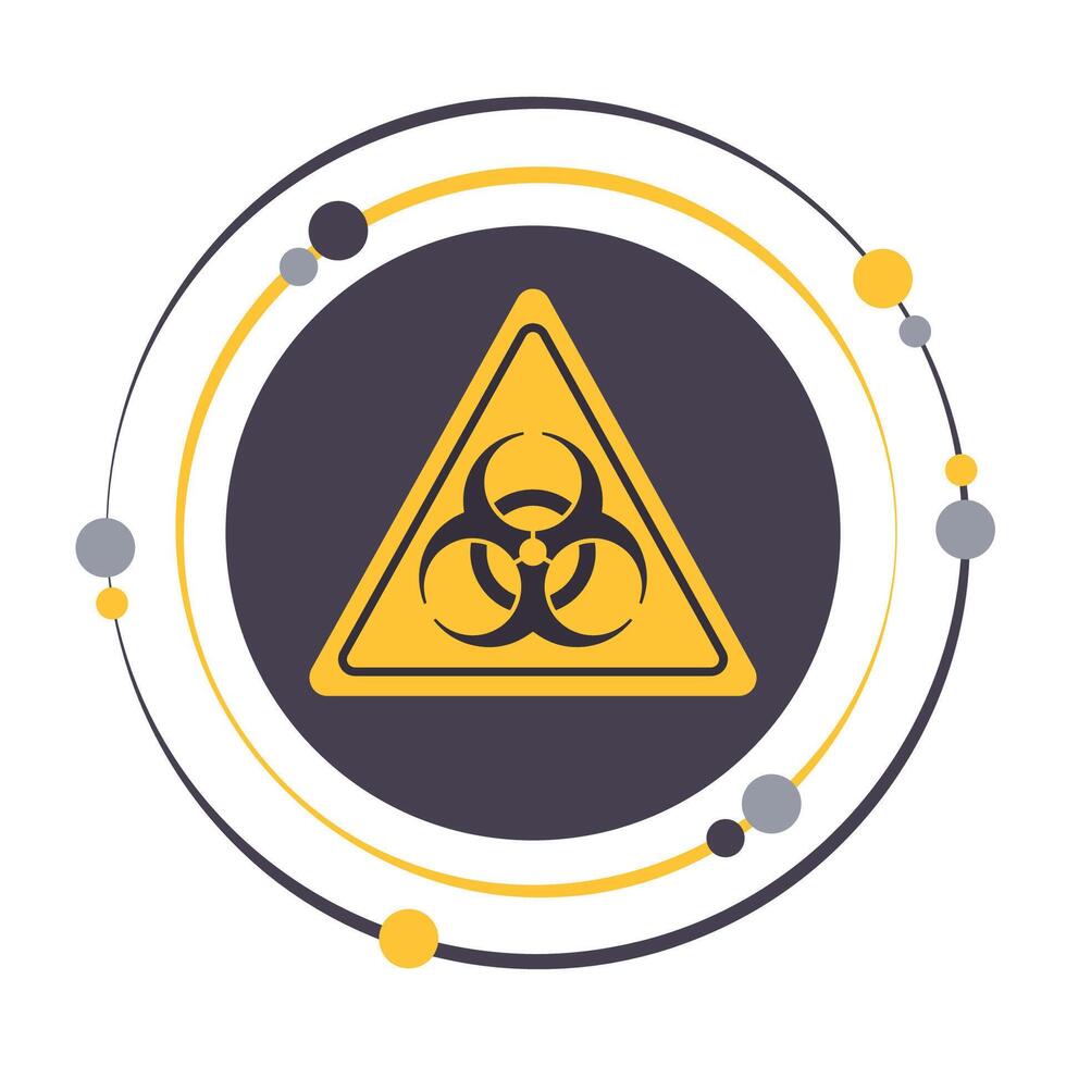 peligro biológico o peligroso biológico materiales precaución gráfico icono vector