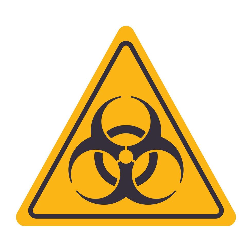 Biohazard or hazardous biological materials caution graphic icon vector