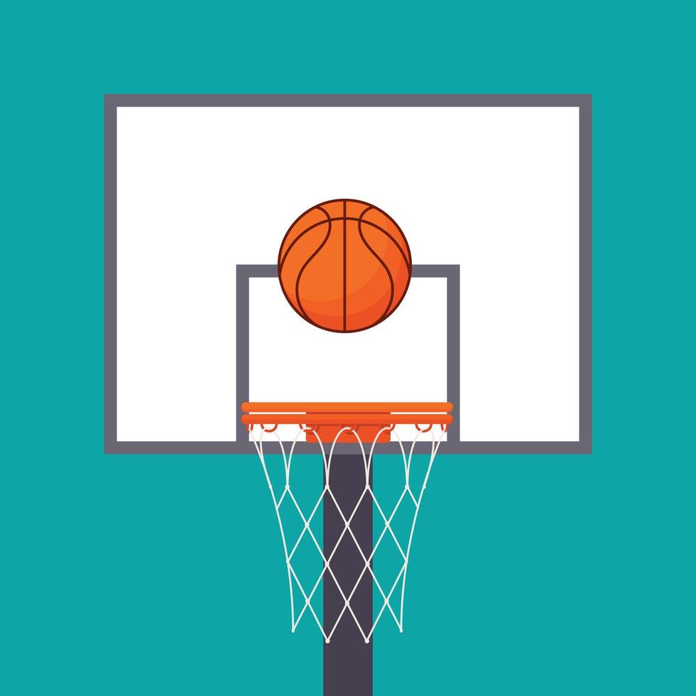 baloncesto respaldo y aro vector ilustración gráfico antecedentes
