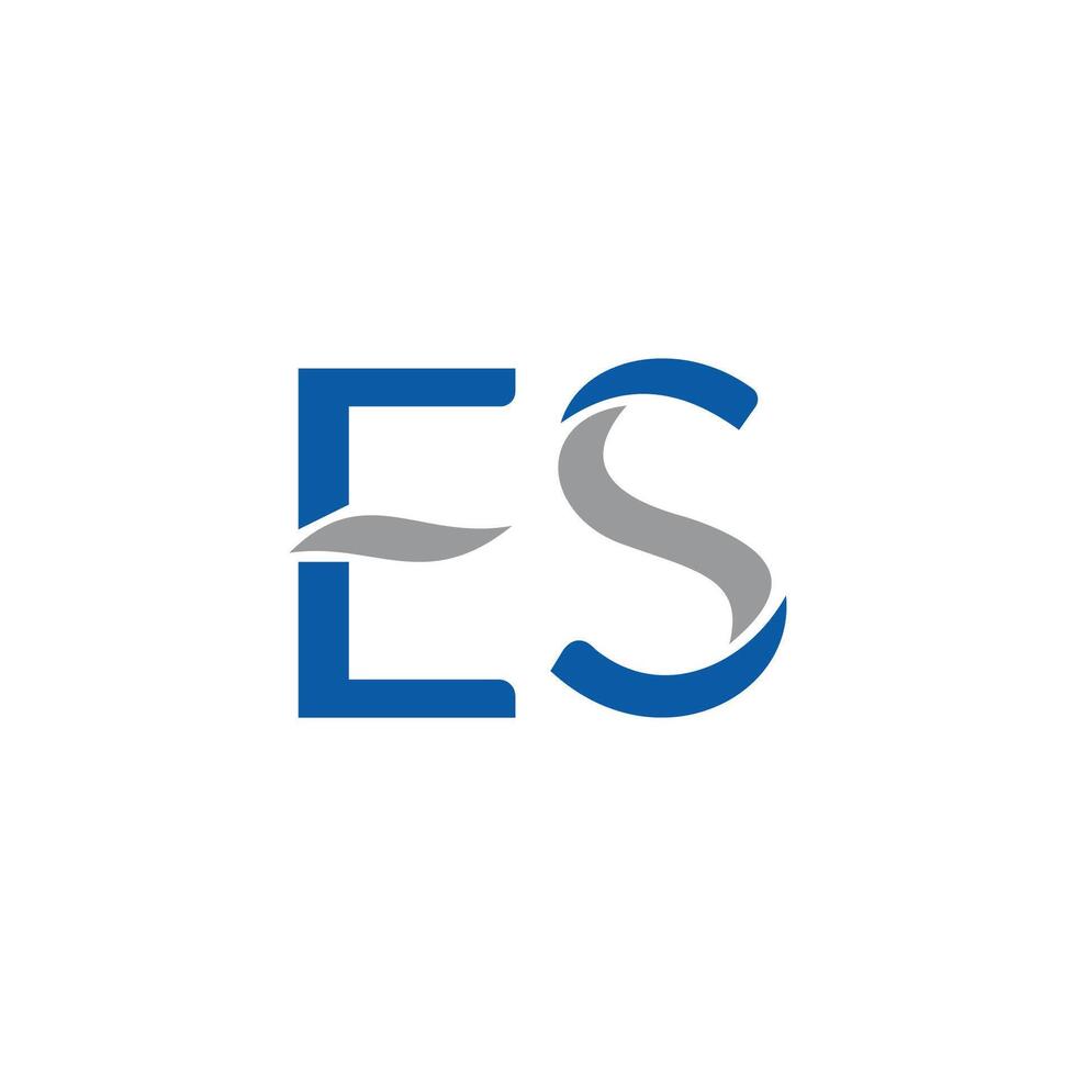 initial letter es or se logo vector logo design