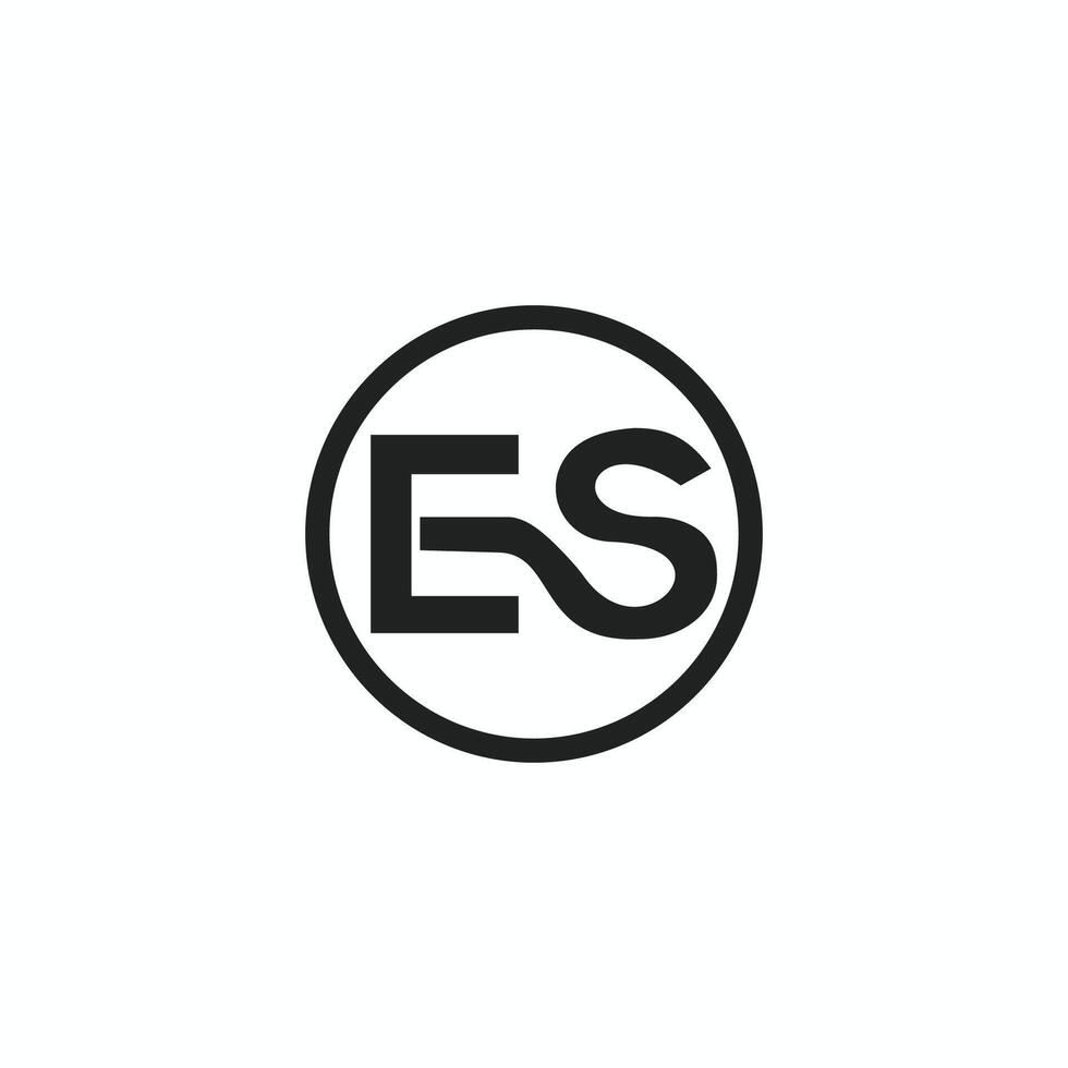 initial letter es or se logo vector logo design
