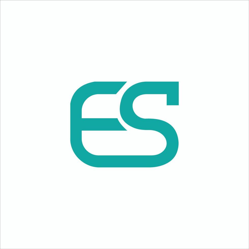 initial letter es or se logo vector logo design