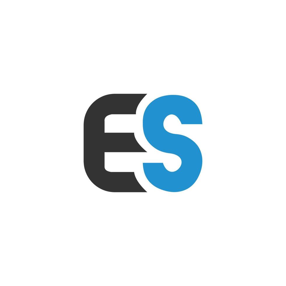 initial letter es or se logo vector logo design