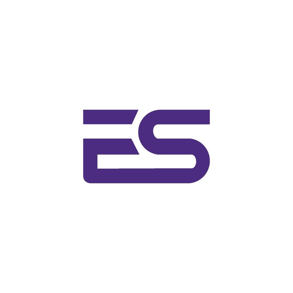 initial letter es or se logo vector logo design