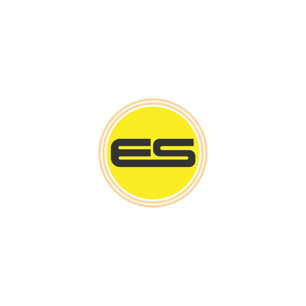 initial letter es or se logo vector logo design