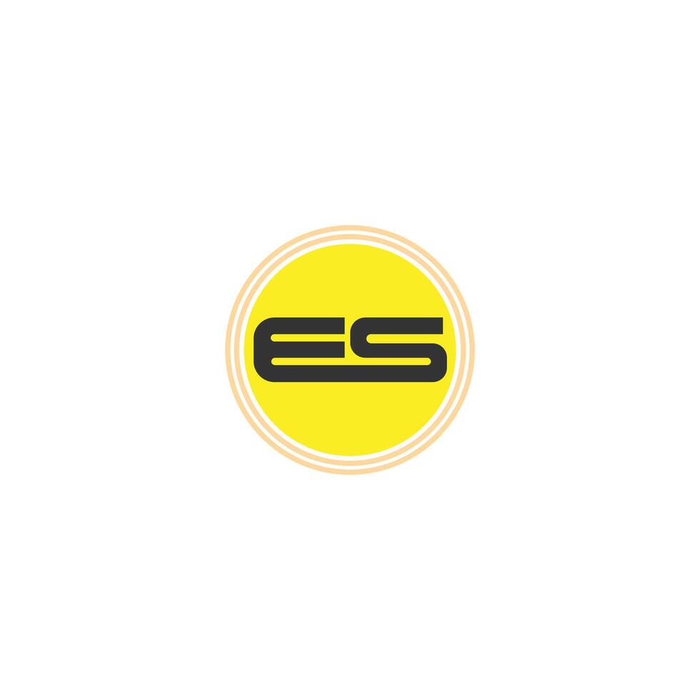 initial letter es or se logo vector logo design