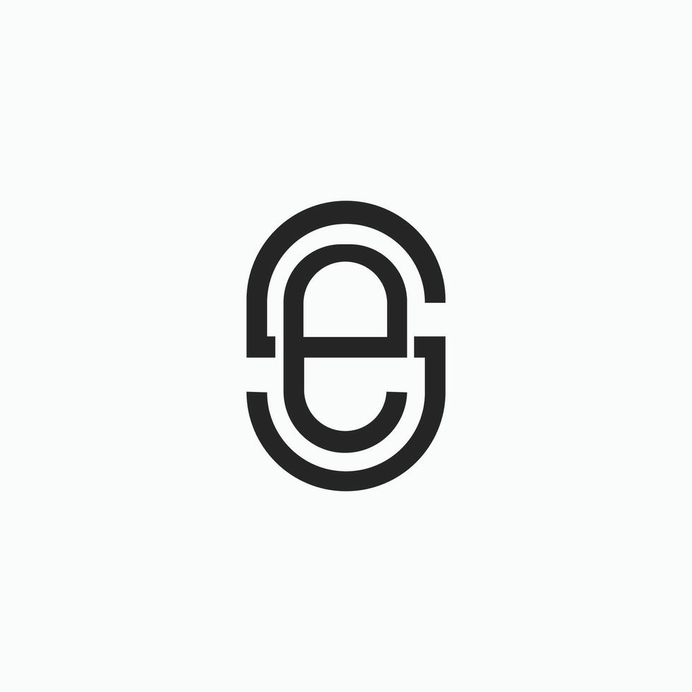 initial letter es or se logo vector logo design