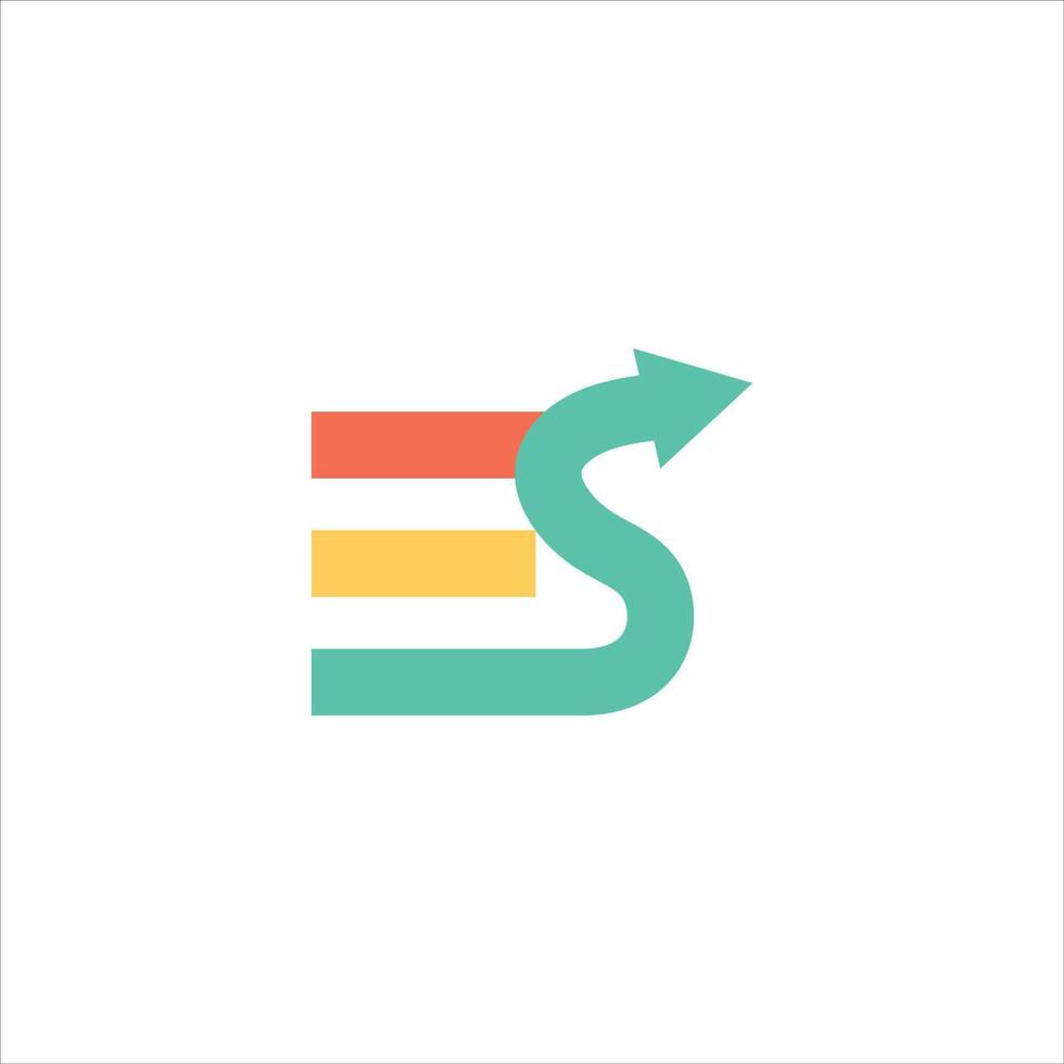 initial letter es or se logo vector logo design