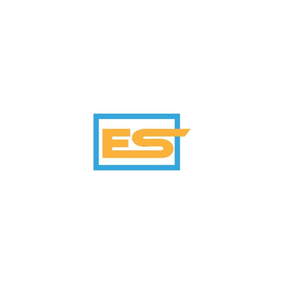 initial letter es or se logo vector logo design