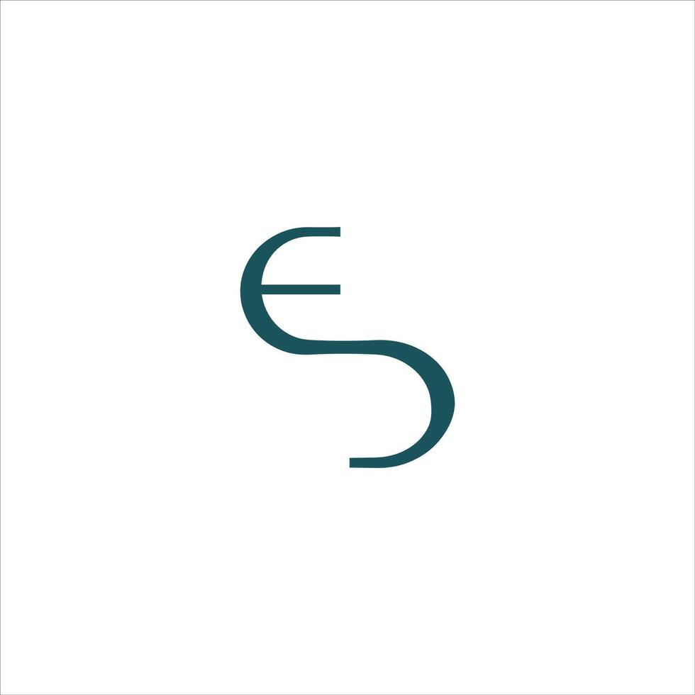 initial letter es or se logo vector logo design