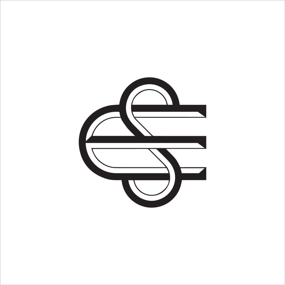 initial letter es or se logo vector logo design