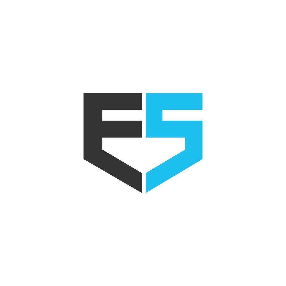 initial letter es or se logo vector logo design