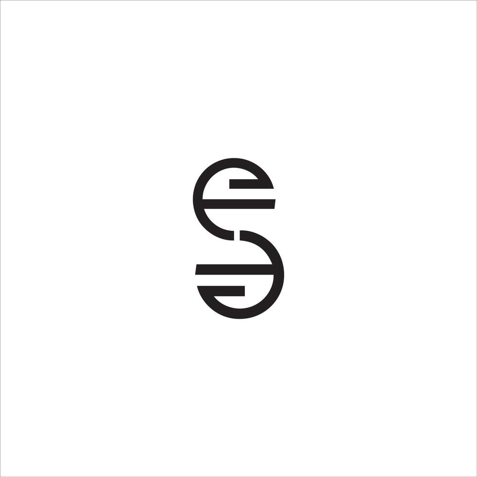 initial letter es or se logo vector logo design