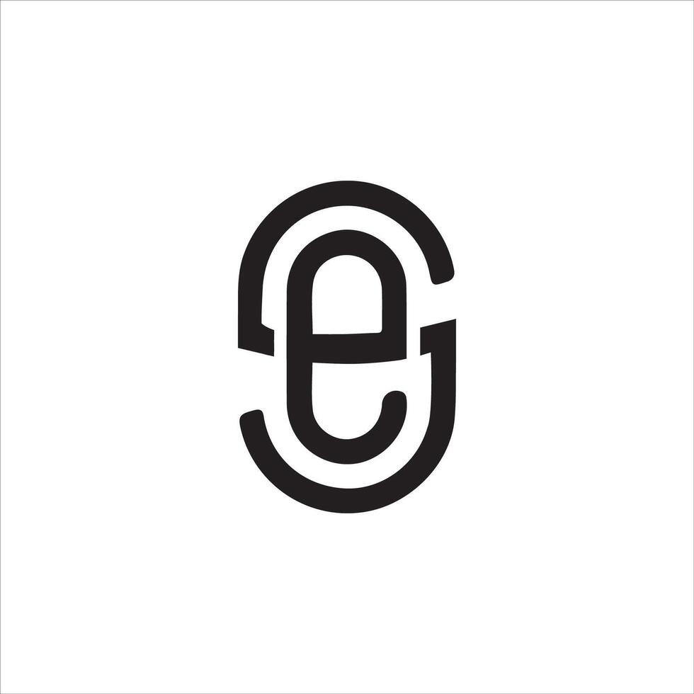 initial letter es or se logo vector logo design