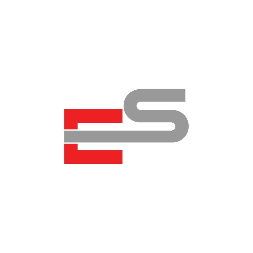 initial letter es or se logo vector logo design