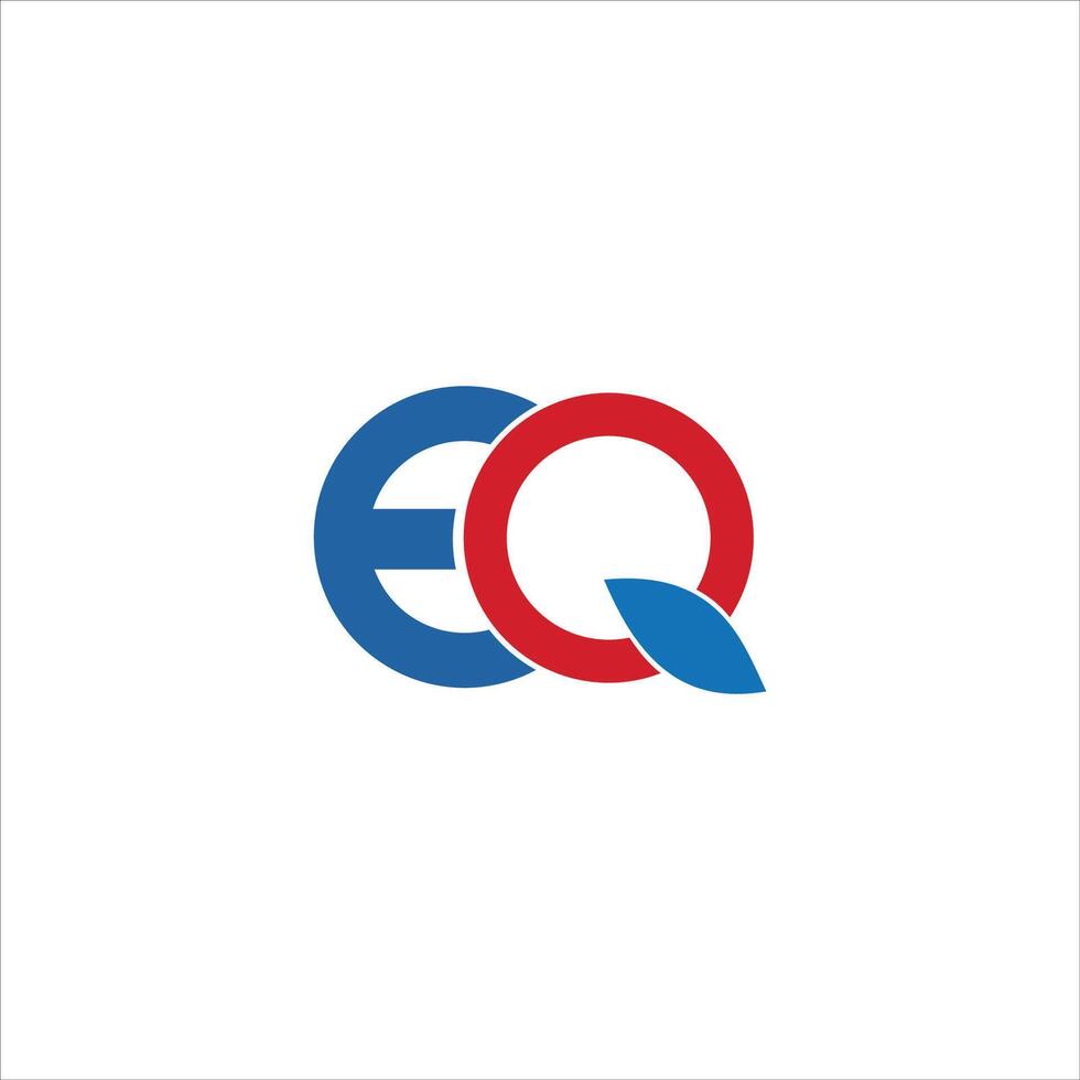 initial letter eq or qe logo vector logo design