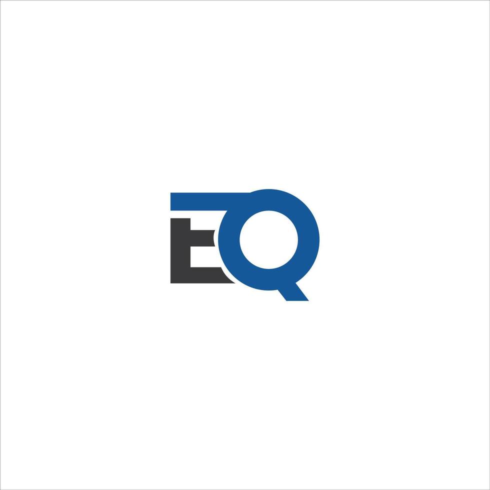 initial letter eq or qe logo vector logo design