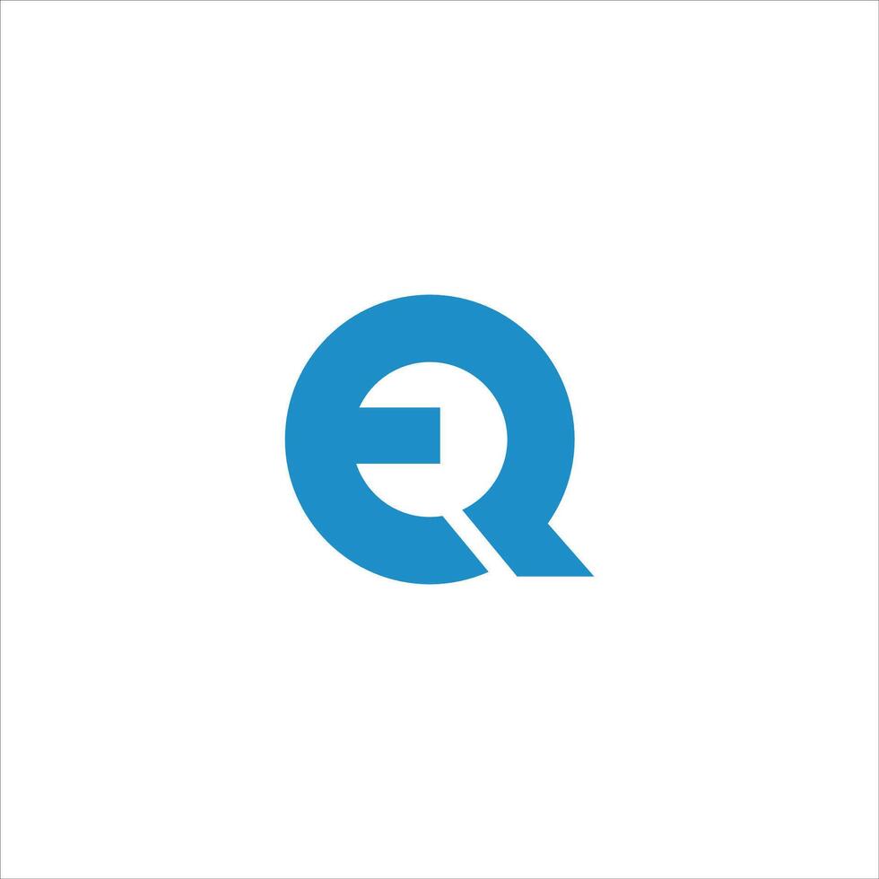 initial letter eq or qe logo vector logo design