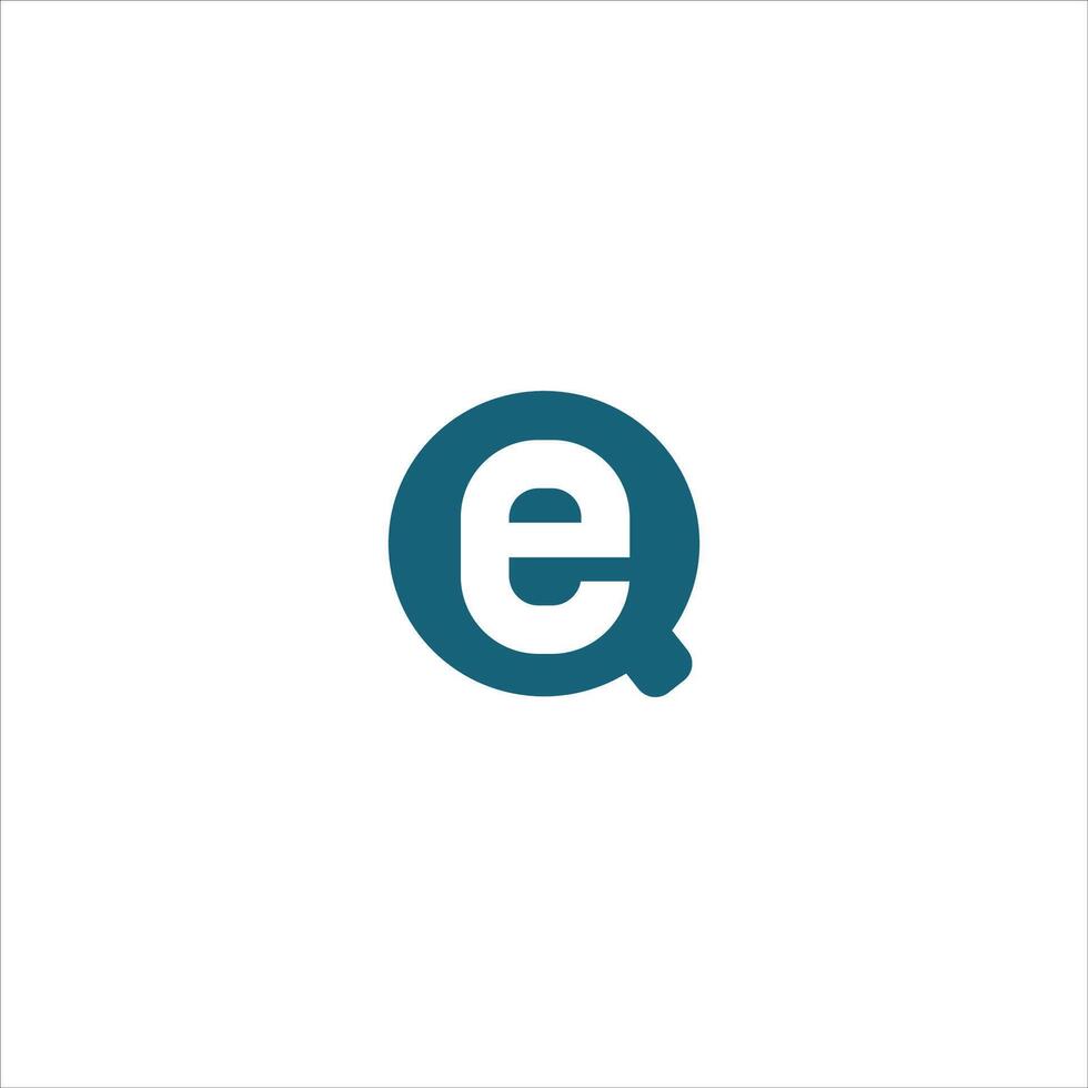 initial letter eq or qe logo vector logo design