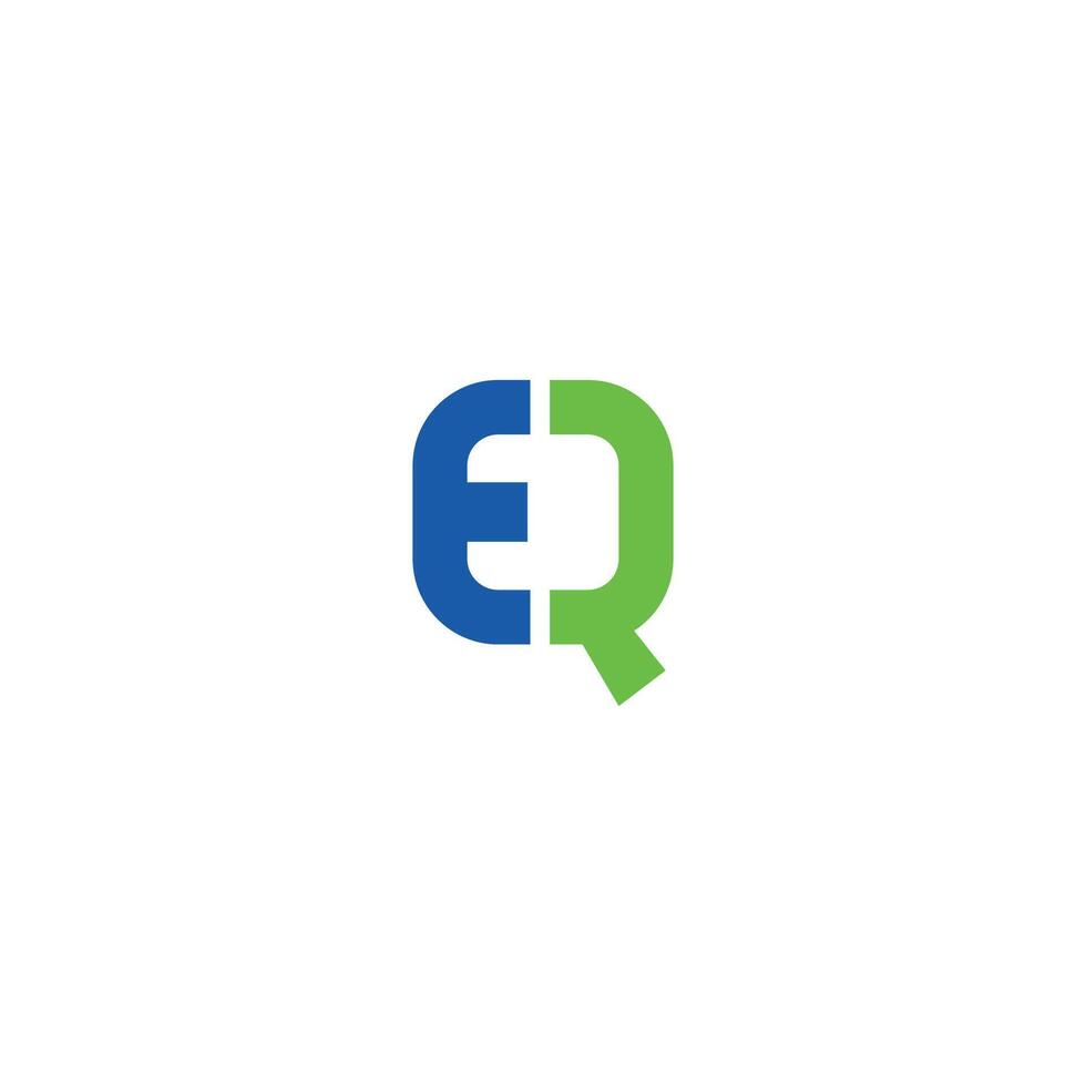 initial letter eq or qe logo vector logo design