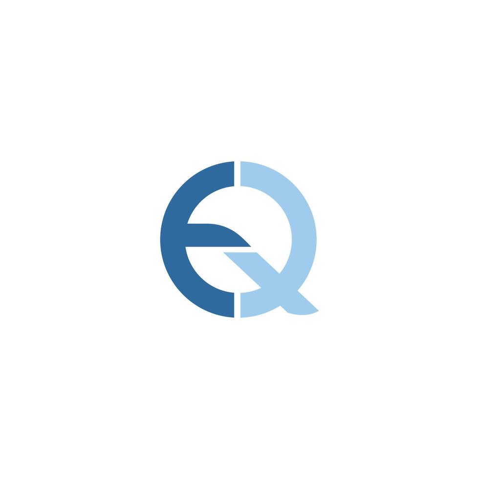 initial letter eq or qe logo vector logo design