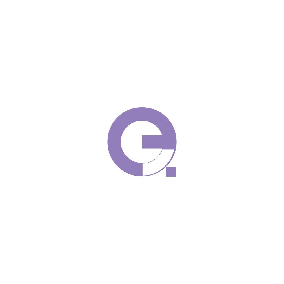 initial letter eq or qe logo vector logo design