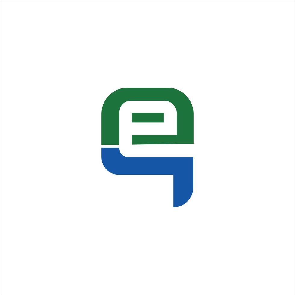 initial letter eq or qe logo vector logo design