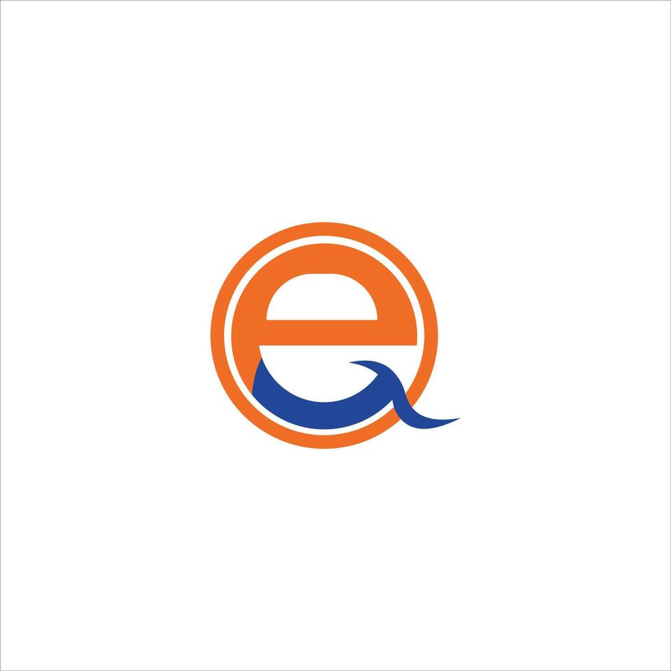 initial letter eq or qe logo vector logo design