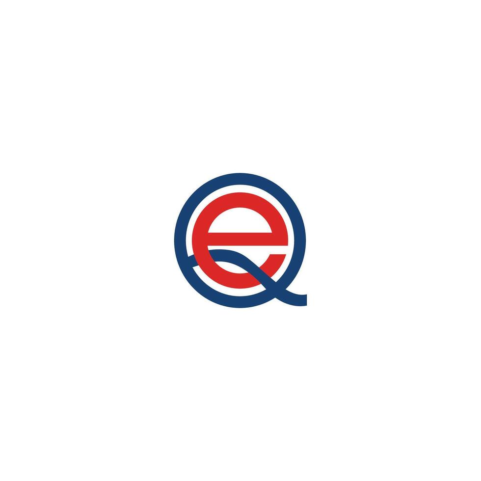 initial letter eq or qe logo vector logo design