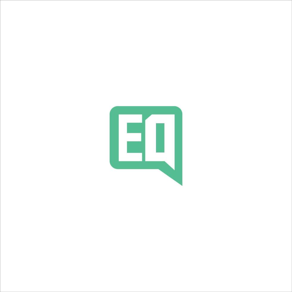 initial letter eq or qe logo vector logo design