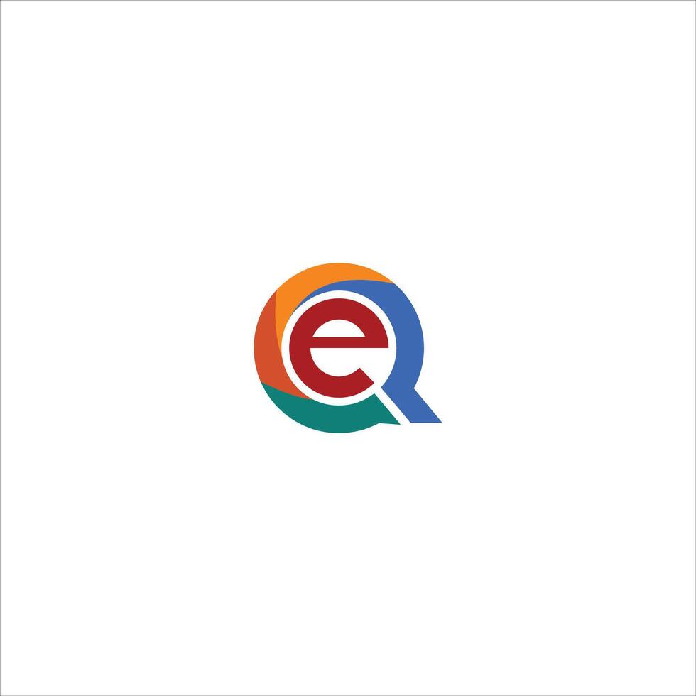initial letter eq or qe logo vector logo design