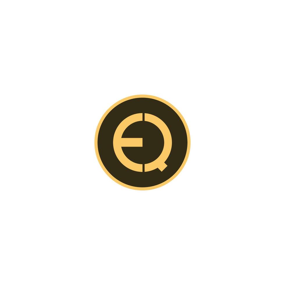 initial letter eq or qe logo vector logo design