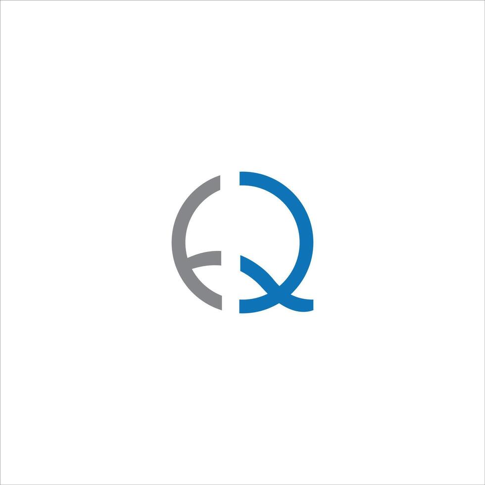 initial letter eq or qe logo vector logo design