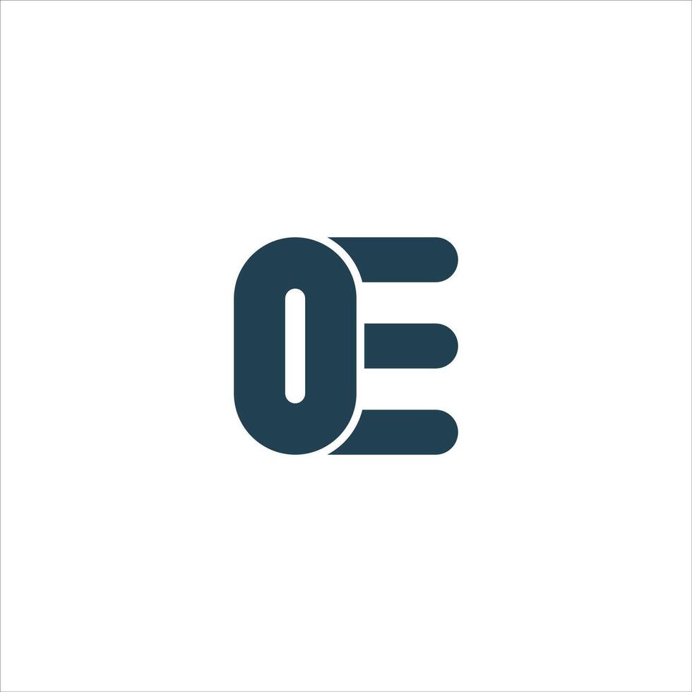 Initial letter eo or oe logo vector design template