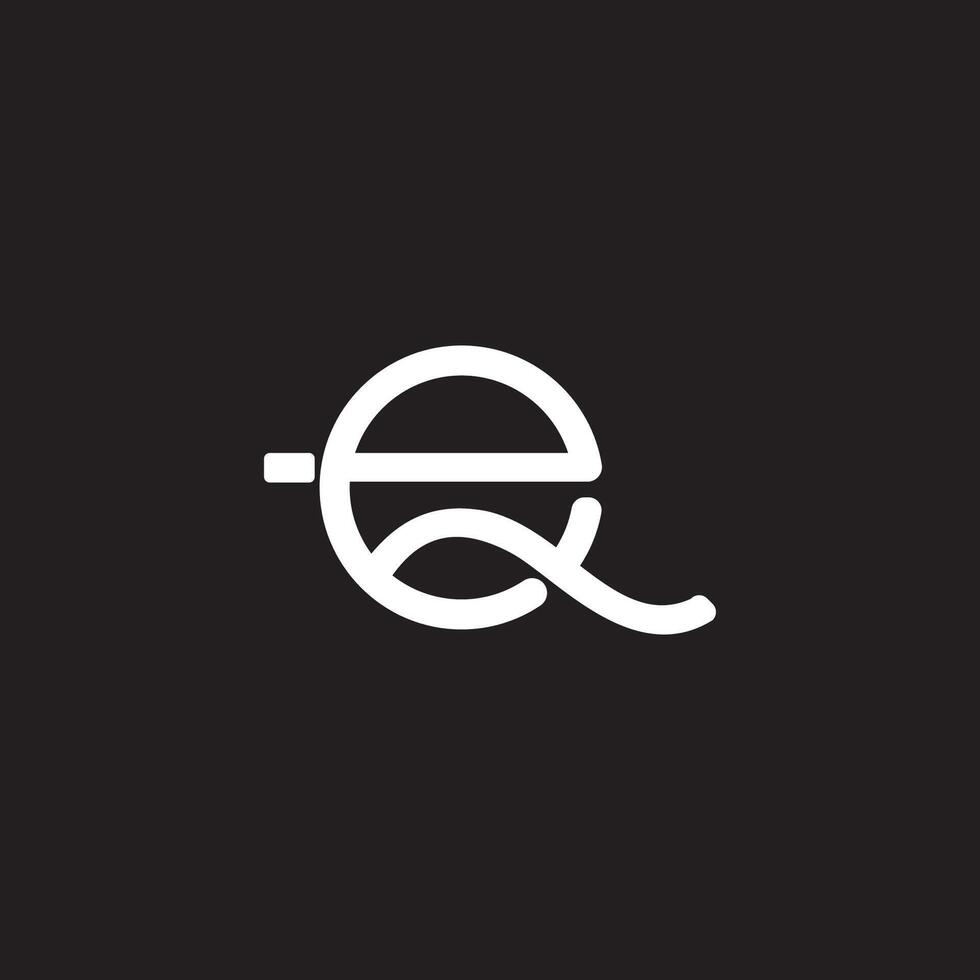 initial letter eq or qe logo vector logo design