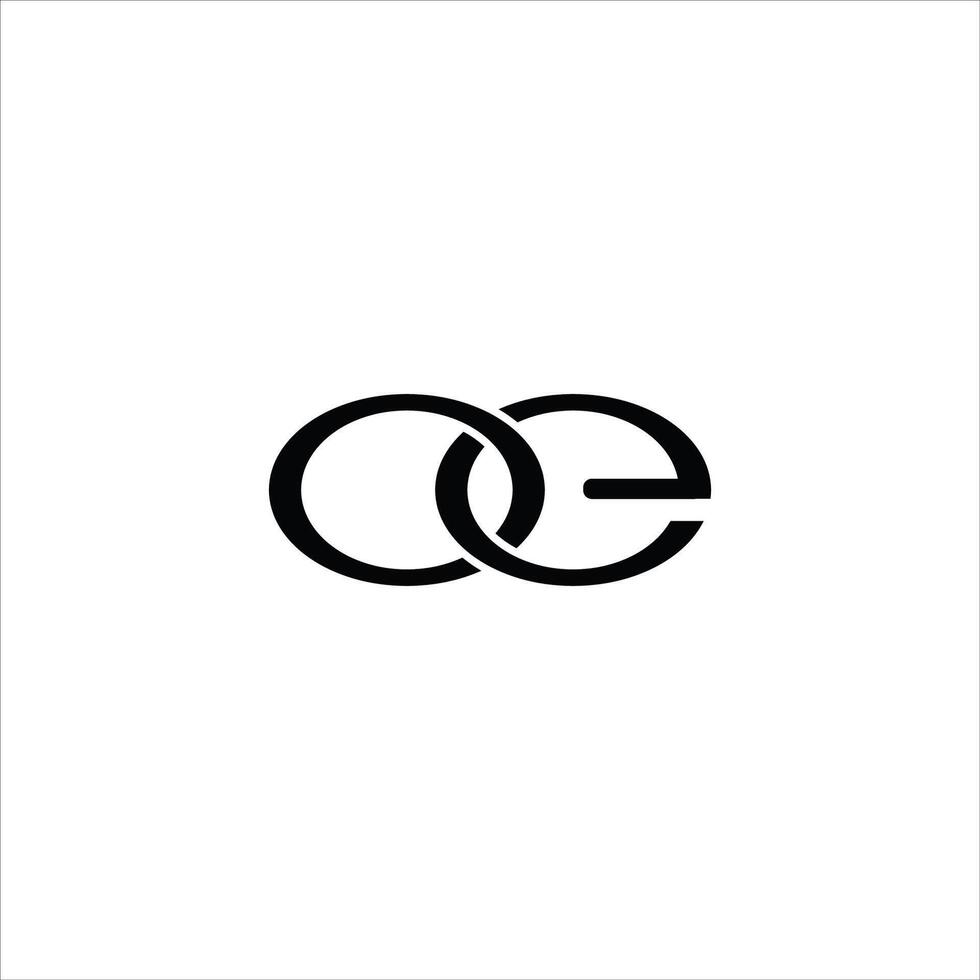 Initial letter eo or oe logo vector design template