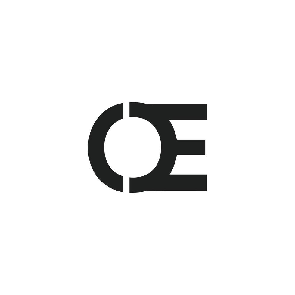 Initial letter eo or oe logo vector design template