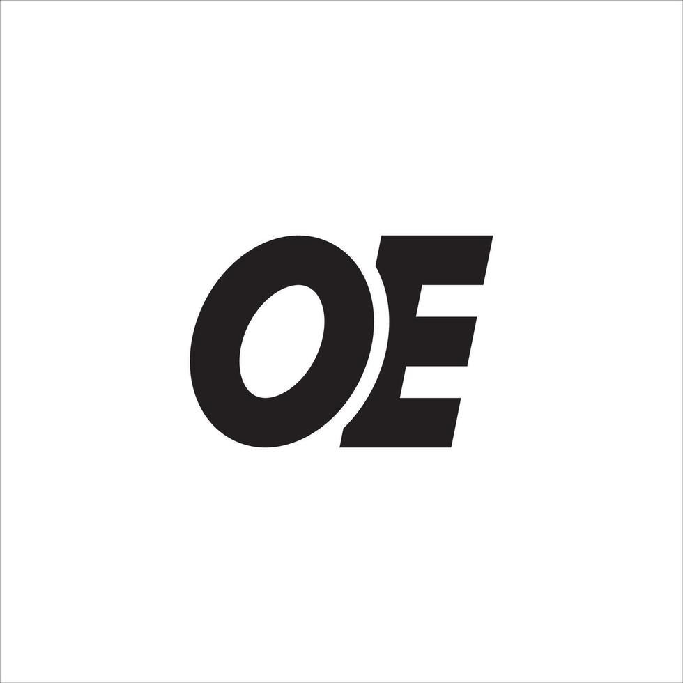 Initial letter eo or oe logo vector design template