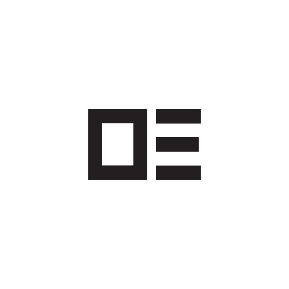 Initial letter eo or oe logo vector design template