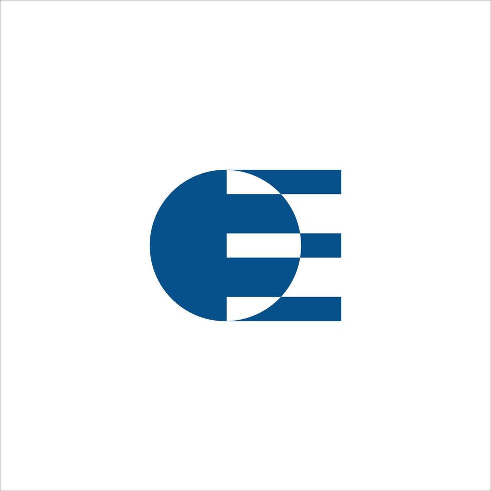 Initial letter eo or oe logo vector design template