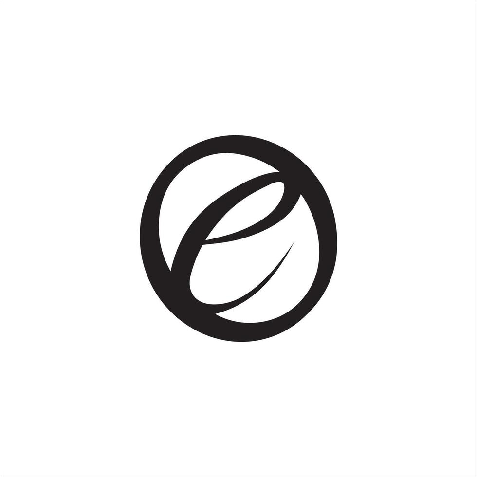 Initial letter eo or oe logo vector design template
