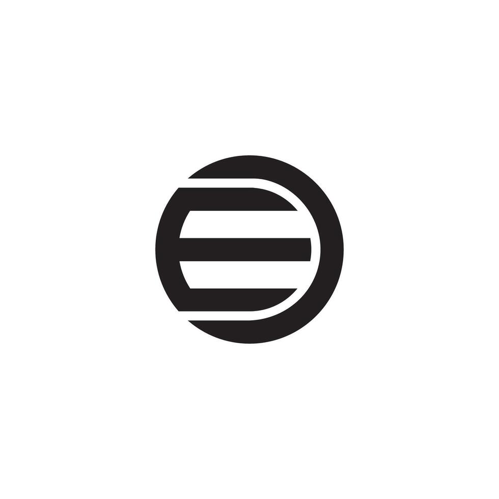 Initial letter eo or oe logo vector design template