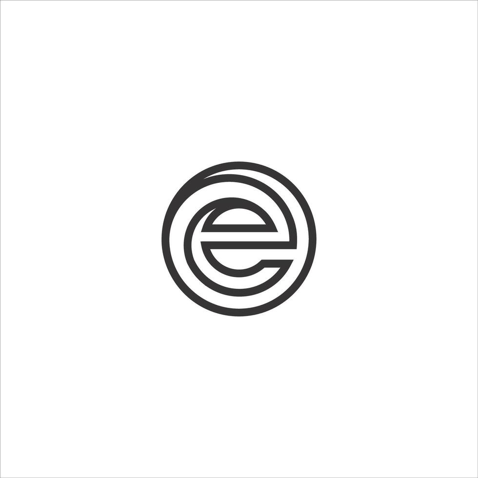 Initial letter eo or oe logo vector design template
