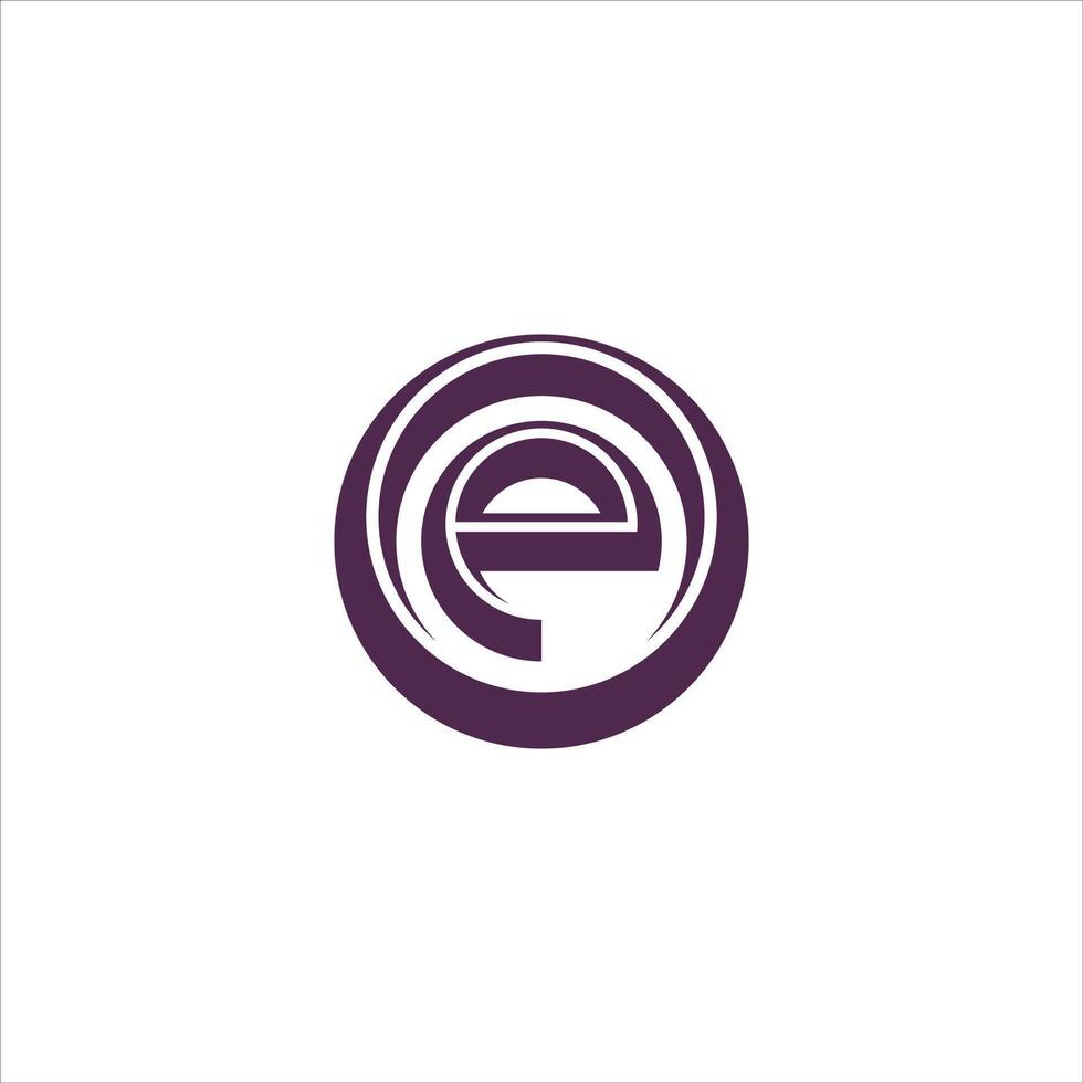 Initial letter eo or oe logo vector design template