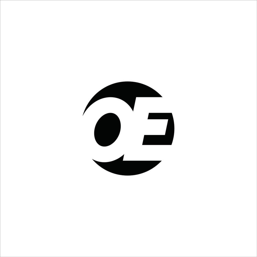 Initial letter eo or oe logo vector design template