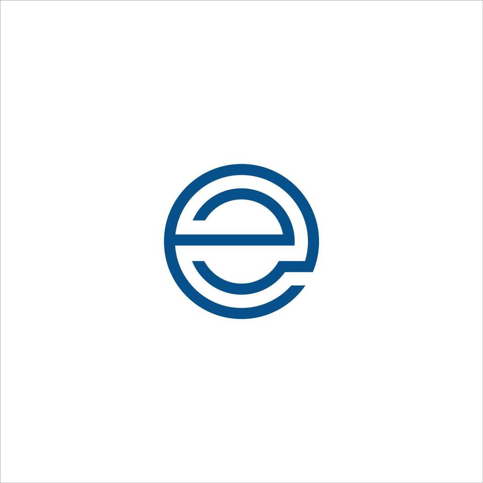 Initial letter eo or oe logo vector design template