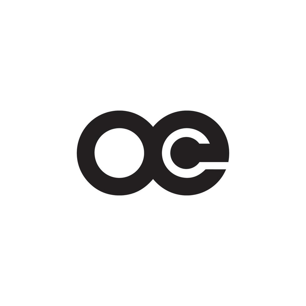 Initial letter eo or oe logo vector design template