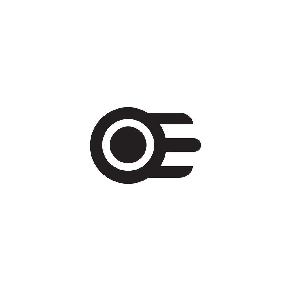 Initial letter eo or oe logo vector design template
