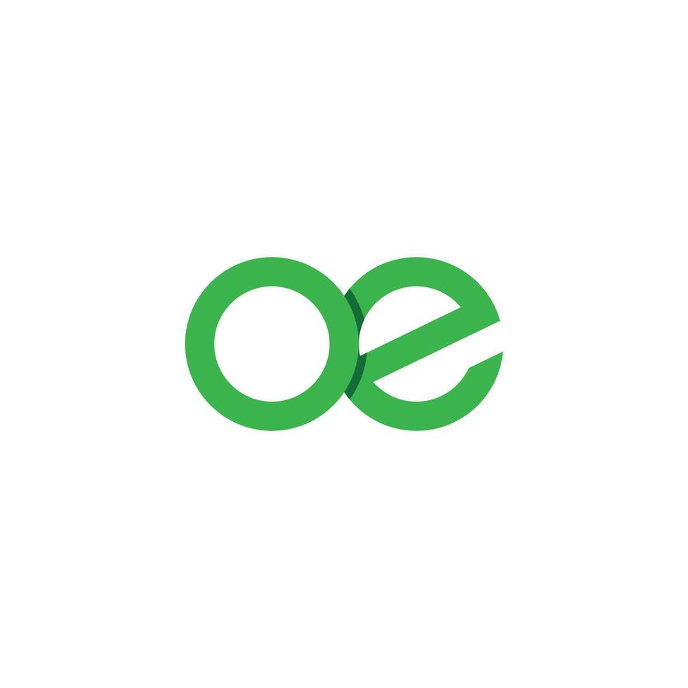 Initial letter eo or oe logo vector design template